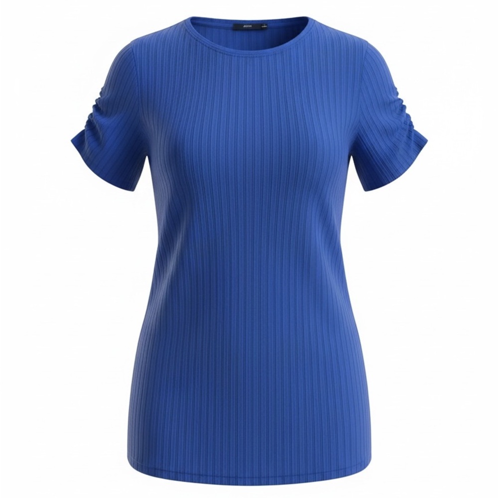 Women's Apt. 9 Short Sleeve Ribbed Crewneck Top - Blue Size Small